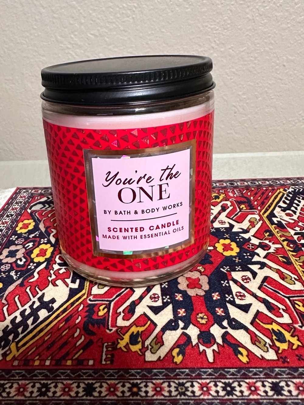 Bath & Body Works You're the One Scented Candle - Red with Black Lid